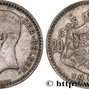 Soldes BELGIQUE 20 Francs Albert Ier légende Flamande 1934 fwo_776933 Monde