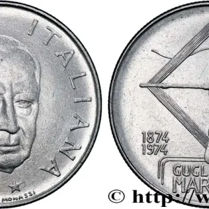 Haute Qualité ITALIE 100 Lire 100e anniversaire de la naissance de Guglielmo Marconi 1974 Rome - R fwo_784563 Monde