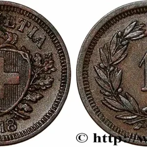 Meilleure Vente SUISSE 1 Centime (Rappen) Croix Suisse 1918 Berne fwo_785207 Monde
