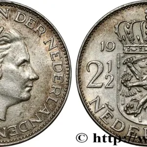 Satisfait Ou Remboursé PAYS-BAS 2 1/2 Gulden Juliana 1961 Utrecht fwo_787887 Monde