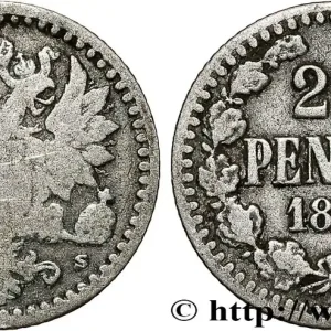 Vente Flash FINLANDE 25 Pennia aigle bicéphale 1866 Helsinki fwo_787972 Monde