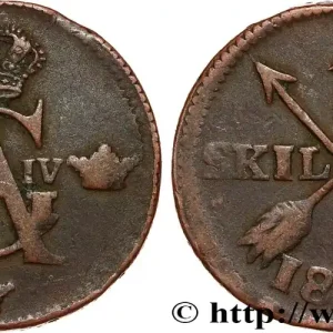 Produit De Marque SUÈDE 1/2 Skilling monogramme du roi Gustave IV Adolphe 1809 fwo_788080 Monde