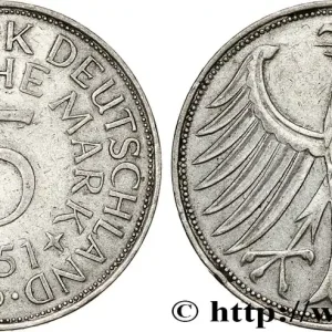 ALLEMAGNE 5 Mark aigle 1951 Munich fwo_788110 Monde Livraison Gratuite