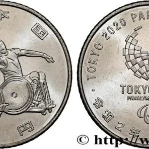 JAPON 100 Yen Jeux Para-Olympiques Tokyo 2020 - rugby-fauteuil an 2 ère Reiwa (2020) Hiroshima fwo_789388 Monde Édition Limitée