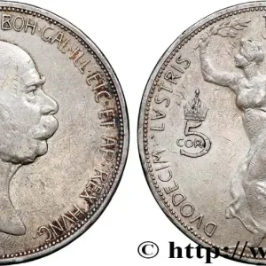 Satisfait Ou Remboursé AUTRICHE 5 Corona 60e anniversaire du règne de François-Joseph Ier 1908 fwo_789735 Monde