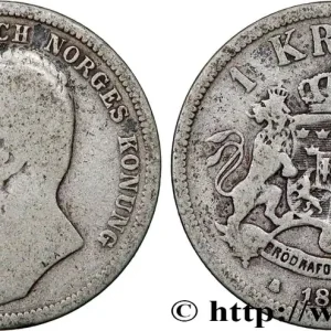 Vente Flash SUÈDE 1 Krona Oscar II de Suède et de Norvège 1898 fwo_789800 Monde
