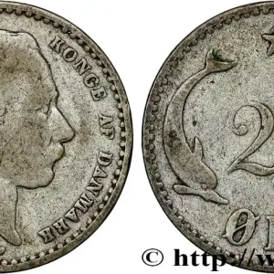 Livraison Gratuite DANEMARK 25 Ore Christian X roi du Danemark 1891 Copenhague fwo_789802 Monde