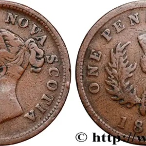 CANADA - NOUVELLE ÉCOSSE 1 Penny Token Nova Scotia Victoria 1840 fwo_793188 Monde Livraison Express