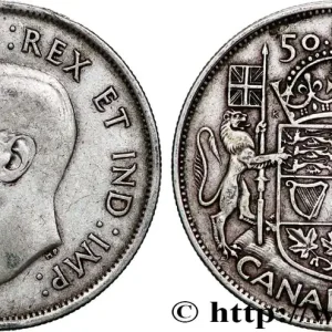 CANADA 50 Cents Georges VI 1943 fwo_793190 Monde Vente Flash