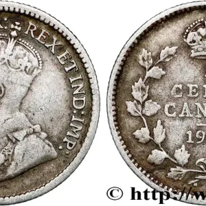 CANADA 5 Cents Georges V 1912 fwo_793191 Monde Offre Limitée