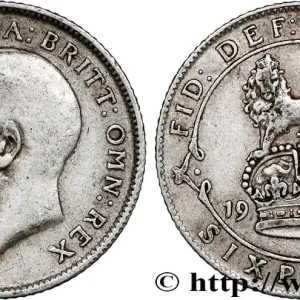 ROYAUME-UNI 6 Pence Georges V 1918 fwo_793195 Monde Offre Limitée