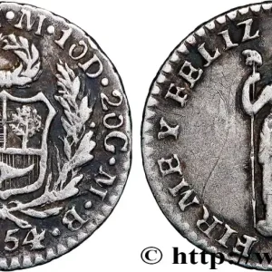 Offre Du Jour PÉROU 1/2 Real 1854 Lima fwo_793250 Monde