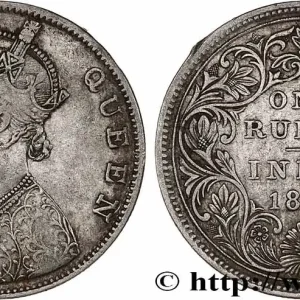 INDES BRITANNIQUES 1 Roupie Victoria 1862 Calcutta fwo_787388 Monde Produit De Marque