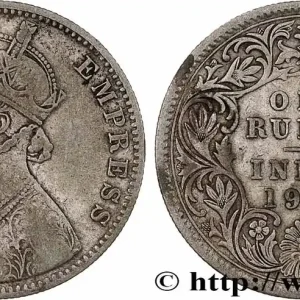 INDES BRITANNIQUES 1 Roupie Victoria 1901 Calcutta fwo_787452 Monde Offre Limitée