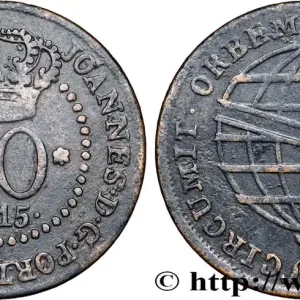 Acheter En Ligne SAINT THOMAS et PRINCE 20 Réis au nom de Jean Prince Régent 1815 Rio de Janeiro fwo_792067 Monde