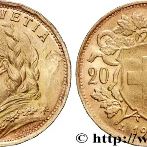 OR, PALLADIUM ET PLATINE INVESTISSEMENT 20 Francs "Vreneli" 1935 Berne fwo_769555 Monde Affaire À Saisir