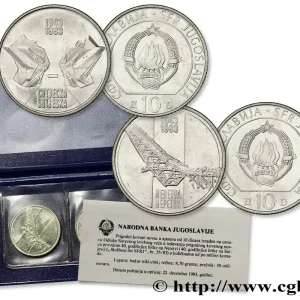 YOUGOSLAVIE Série de 2 monnaies de 10 Dinara 1983 fwo_772410 Monde Offre Spéciale