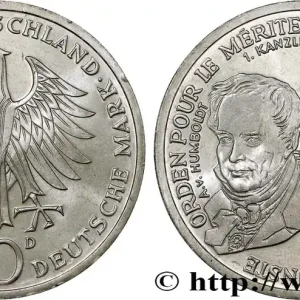 Livraison Mondiale ALLEMAGNE 10 Mark Proof A.V. Humbolt, 1er chancelier de l’Ordre pour le mérite 1992 Munich fwo_780355 Monde