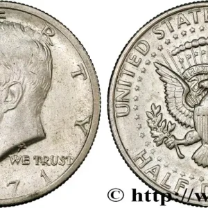 ÉTATS-UNIS D'AMÉRIQUE 1/2 Dollar Kennedy 1971 Philadelphie fwo_780417 Monde Jusqu’à Épuisement Des Stocks
