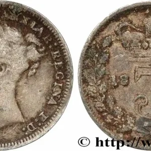 ROYAUME-UNI 3 Pence Victoria “Bun Head” 1874 fwo_781801 Monde Meilleure Qualité
