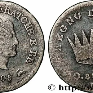 ITALIE - ROYAUME D'ITALIE - NAPOLÉON Ier 10 soldi Napoléon Empereur et Roi d’Italie 1808 Milan fwo_782305 Monde Acheter Direct