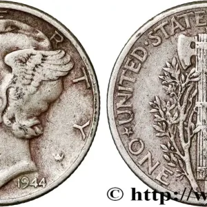 Top Vente ÉTATS-UNIS D'AMÉRIQUE 1 Dime Mercury 1944 Philadelphie fwo_783895 Monde