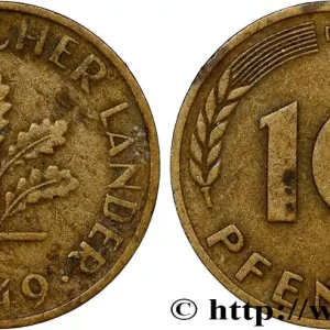 Prix Cassé ALLEMAGNE 10 Pfennig “Bank deutscher Länder” 1949 Munich - D fwo_784312 Monde