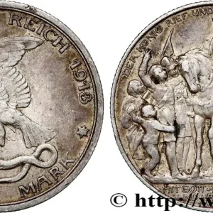 ALLEMAGNE - PRUSSE 2 Mark 100e anniversaire défaite de Napoléon 1913 Berlin fwo_789169 Monde Meilleure Vente