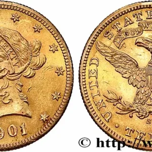 OR, PALLADIUM ET PLATINE INVESTISSEMENT 10 Dollars or "Liberty" 1901 San Francisco fwo_789260 Monde Quantité Limitée