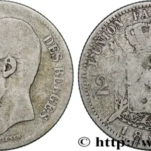 Offre Limitée BELGIQUE 2 Francs Léopold II légende française 1868 fwo_790290 Monde