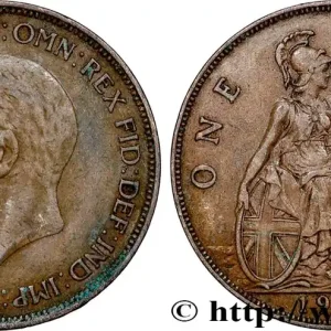 ROYAUME-UNI 1 Penny Georges V 1936 fwo_790331 Monde Retour Gratuit