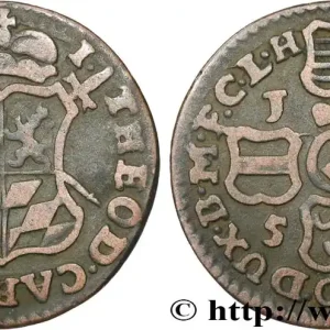 Dernier Modèle BELGIQUE - PRINCIPAUTÉ ÉPISCOPALE DE LIÈGE 1 Liard Évéché de Liège frappe au nom de Jean-Théodore de Bavière 1750 fwo_793715 Monde