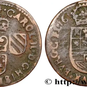 Livraison Gratuite PAYS-BAS ESPAGNOLS - COMTÉ DE FLANDRE - CHARLES II Liard 1691 Bruges fwo_793749 Monde