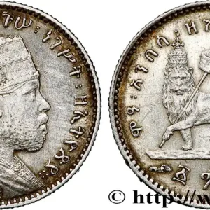 ÉTHIOPIE 1 Gersh Menelik II EE1895 1903 Paris fwo_793756 Monde Jusqu’à Épuisement Des Stocks