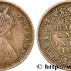 INDES BRITANNIQUES 1/4 Anna Victoria 1893 Calcutta fwo_794815 Monde Offre Du Jour