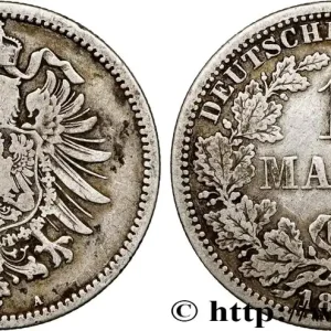 Top Vente ALLEMAGNE 1 Mark Empire aigle impérial 1875 Berlin fwo_795085 Monde