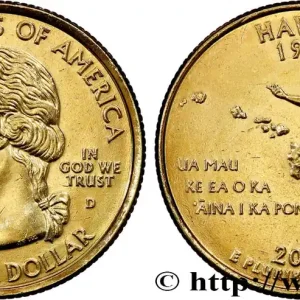 ÉTATS-UNIS D'AMÉRIQUE 1/4 Dollar Hawaï 2008 Denver fwo_795175 Monde Seulement Aujourd’hui