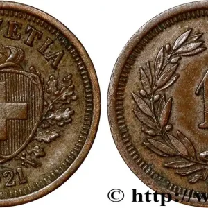SUISSE 1 Centime (Rappen) Croix Suisse 1921 Berne fwo_795365 Monde Solde
