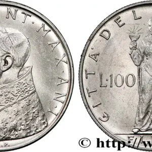 VATICAN ET ÉTATS PONTIFICAUX 100 Lire Paul VI an I 1963 Rome fwo_795470 Monde Livraison Express