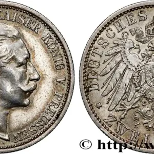 ALLEMAGNE - PRUSSE 2 Mark Guillaume II 1907 Berlin fwo_795489 Monde Bon Plan