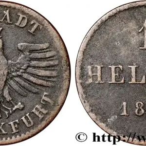 Populaire ALLEMAGNE - VILLE LIBRE DE FRANCFORT 1 Heller ville libre de Francfort aigle 1846 fwo_795583 Monde