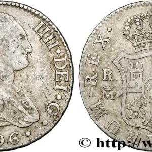 ESPAGNE 2 Reales Charles IV 1806 Madrid fwo_795683 Monde Prix Cassé