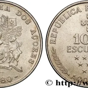 AÇORES 100 Escudos emblème 1980 fwo_795692 Monde Offre Exclusive