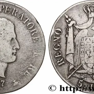 ITALIE - ROYAUME D'ITALIE - NAPOLÉON Ier 5 Lire 1807 Milan fwo_784620 Monde Prix Réduit