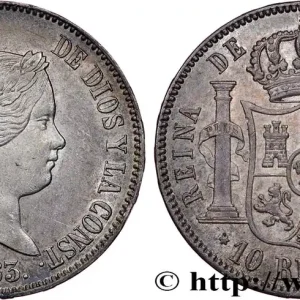 Retour Gratuit ESPAGNE - ROYAUME D'ESPAGNE - ISABELLE II 10 Reales 1863 Madrid fwo_795761 Monde