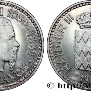 MONACO - PRINCIPAUTÉ DE MONACO - CHARLES III Essai de 10 Francs flan bruni 1966 Paris fwo_795973 Monde Retour Gratuit