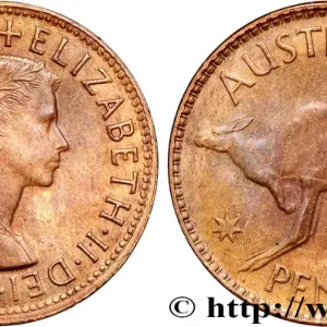 Dernier Modèle AUSTRALIE 1 Penny Elisabeth II 1964 Perth fwo_703634 Monde
