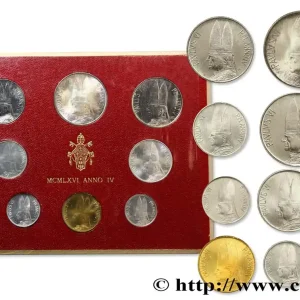 VATICAN ET ÉTATS PONTIFICAUX Série 8 monnaies Paul VI an IV 1968 Rome fwo_747963 Monde Prix Promo