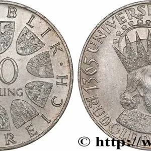 AUTRICHE 50 Schilling 600e anniversaire de la fondation de l’Université de Vienne par l'archiduc Rudolf IV dit "der Stifter" 1965 fwo_773770 Monde En Vogue