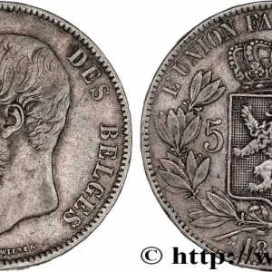 Offre Du Jour BELGIQUE 5 Francs Léopold II 1870 fwo_775213 Monde